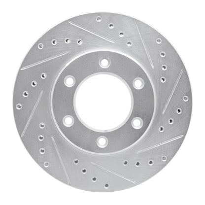R1 Concepts R1 93-98 Toyota T100 Front Right Drilled & Slotted Silver Brake Rotor
