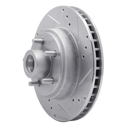 R1 Concepts R1 70-72 Ford LTD Front Right Drilled & Slotted Silver Brake Rotor