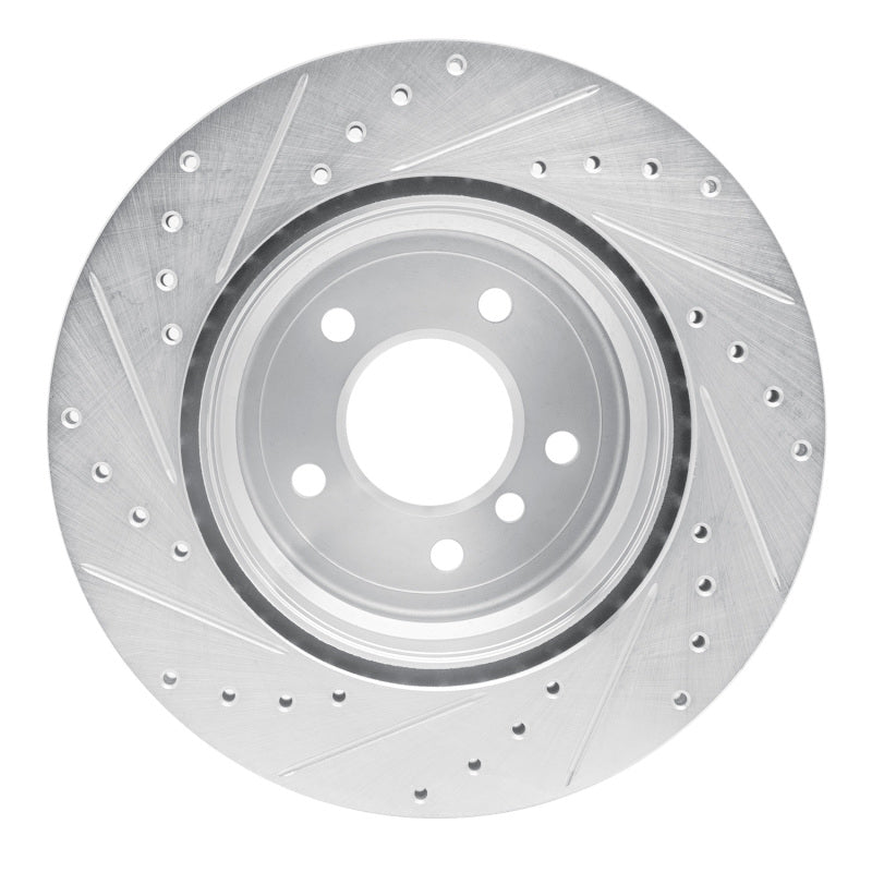 R1 Concepts R1 08-13 BMW 135I Rear Right Drilled & Slotted Silver Brake Rotor