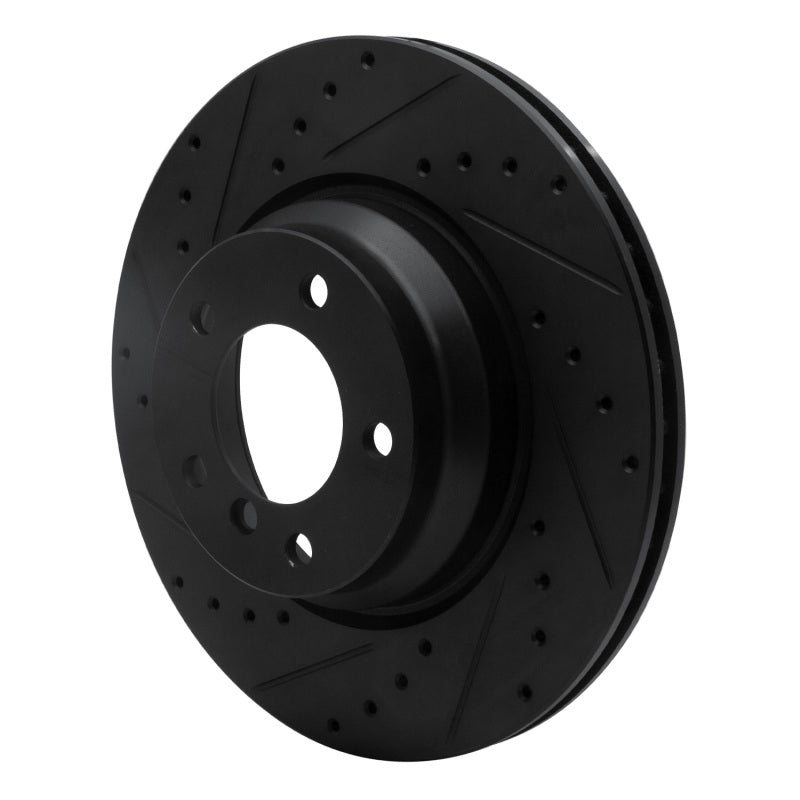 R1 Concepts R1 06-12 BMW X1 (USA/Canada) Front Left Drilled & Slotted Black Brake Rotor