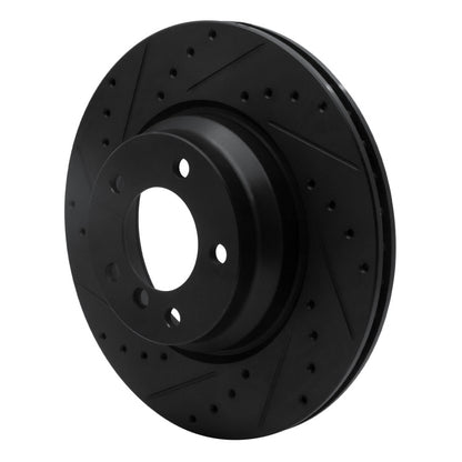 R1 Concepts R1 06-12 BMW X1 (USA/Canada) Front Left Drilled & Slotted Black Brake Rotor