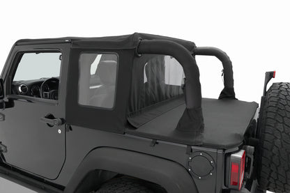 Bestop 07-18 Jeep Wrangler JK 2-Door Halftop Soft Top (Black Diamond)