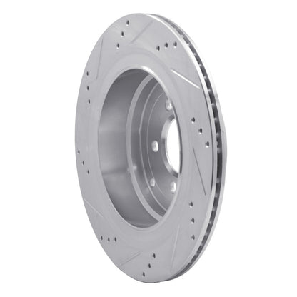 R1 Concepts R1 06-12 Land Rover Range Rover Rear Right Drilled & Slotted Silver Brake Rotor