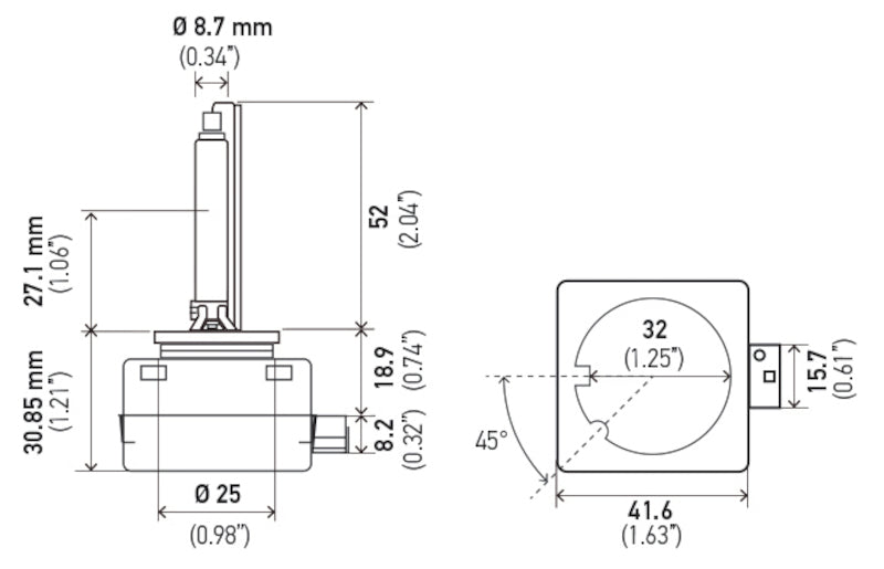 Hella Xenon D1S Bulb PK32d-2 85V 35W 4300k