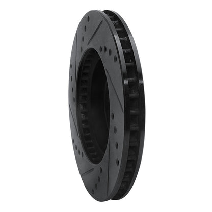 R1 Concepts R1 94-00 Toyota Celica Front Right Drilled & Slotted Black Brake Rotor