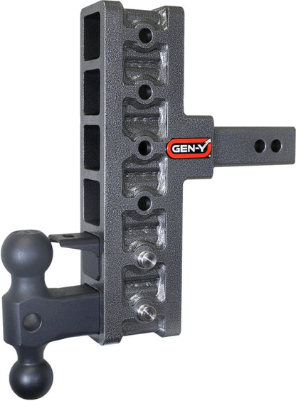 GEN-Y Hitch Gen-Y Mega Duty 2in Shank 7.5in Offset Drop 10K Hitch w/GH-031 Dual-Ball/GH-032 Pintle Lock