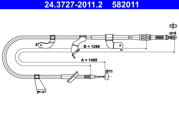 BOSCH 1987477733 Parking Brake Cable Pull