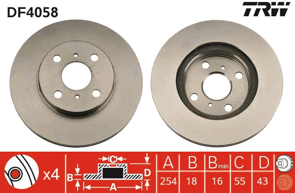 TRW MOTO DF4058 Brake Disc