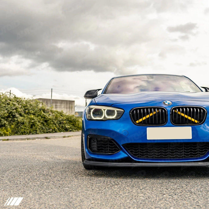 Zaero ZA-F2X-LCI-FS BMW 1 SERIES M SPORT LCI F20 F21 EVO-1 GLOSS BLACK FRONT SPLITTER