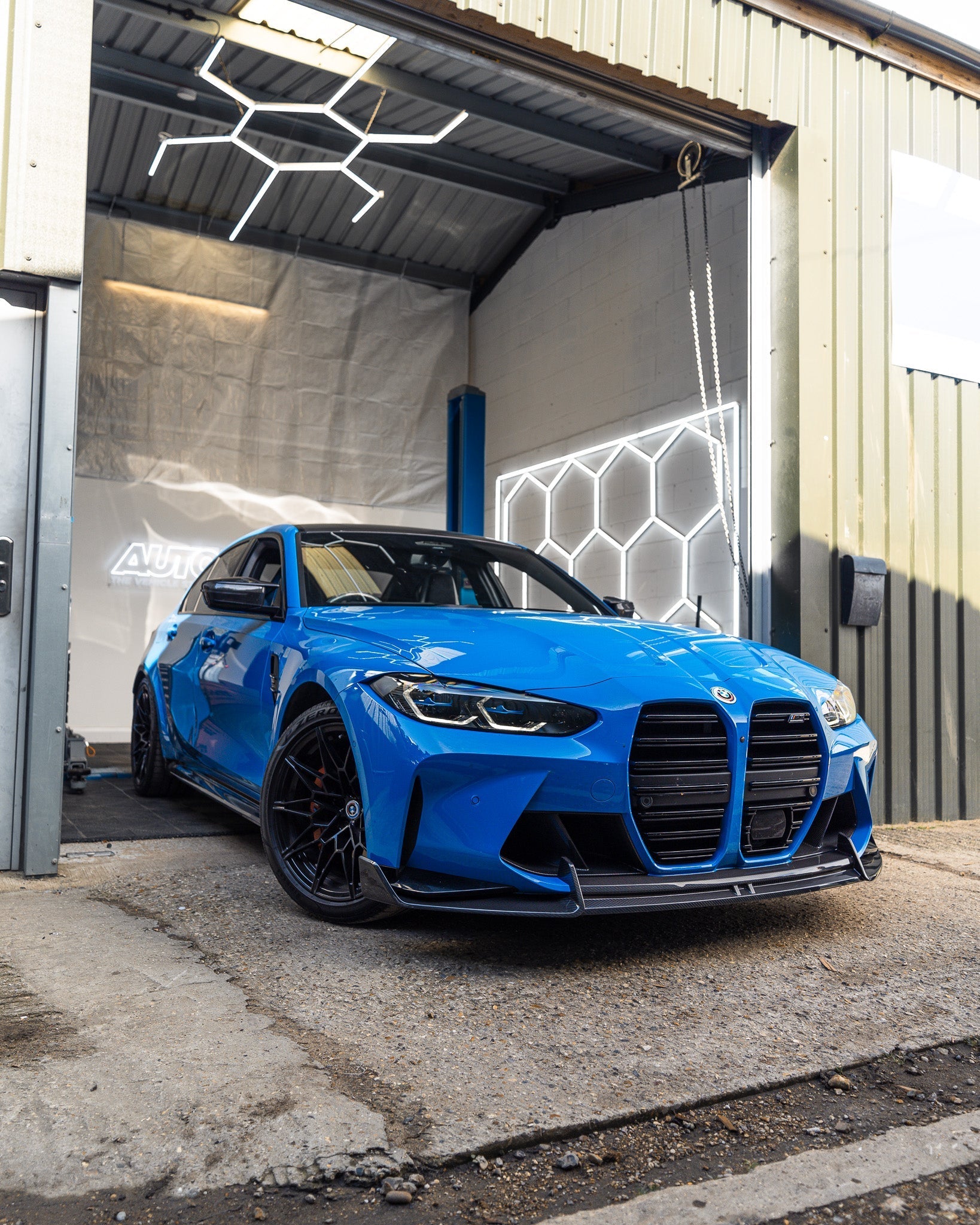 Adro A14A11-1202 BMW M3 G80 G81 & M4 G82 G83 DRY CARBON FIBRE FRONT SPLITTER (2021+)