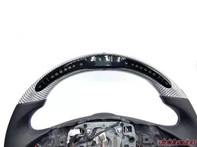 Vivid Racing VR-SW-37 BMW M5 | M6 E6x OEM Upgraded Steering Wheel Shift Light Tri-Color Stitching Silver Carbon