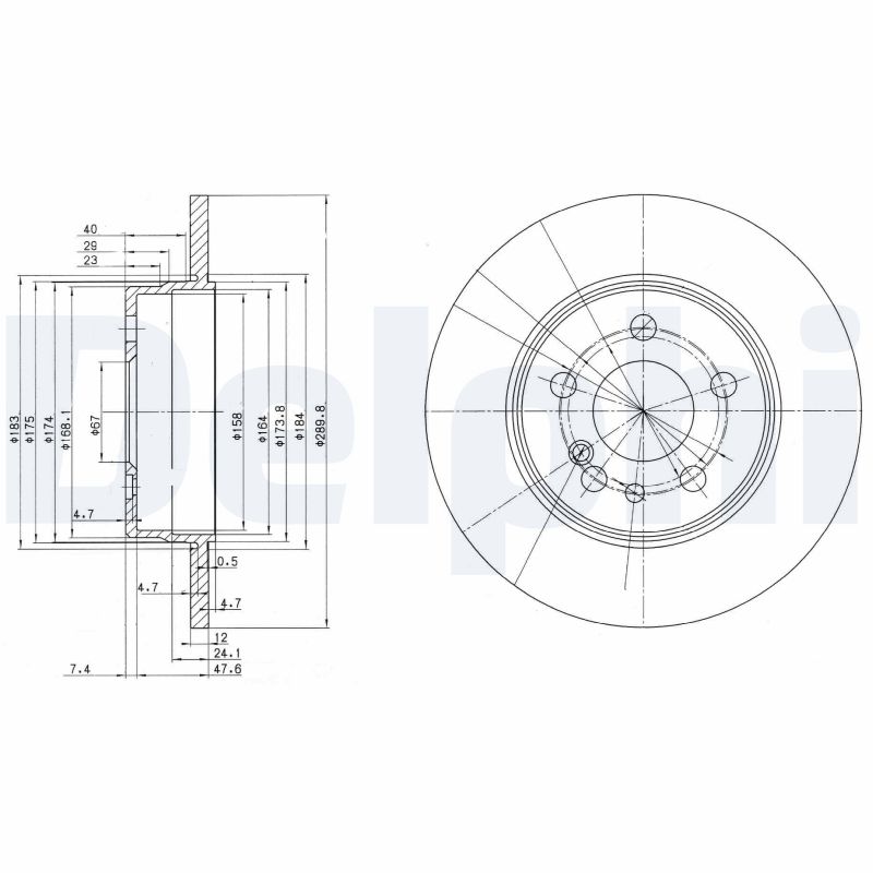 DELPHI BG2738 Brake Disc .