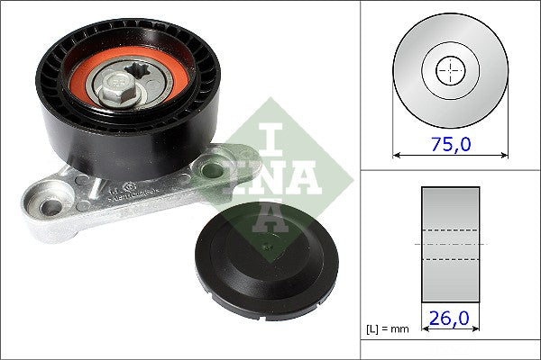 INA 531087110 V-Ribbed Belt Tensioner Pulley