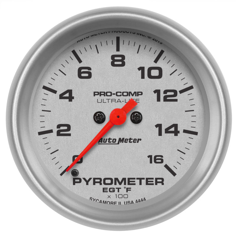 Autometer Ultra-Lite 60mm 0-1600 Deg F Digital Stepper Motor Electronic EGT Gauge