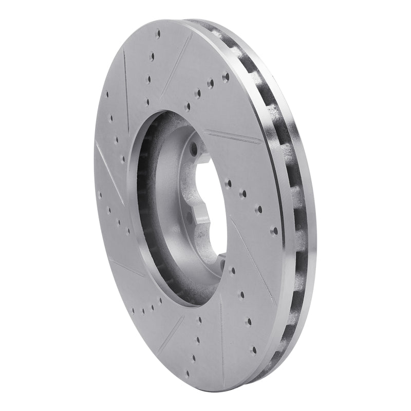 R1 Concepts R1 15-25 Ford Transit-350 HD/DRW Front Right Drilled & Slotted Silver Brake Rotor