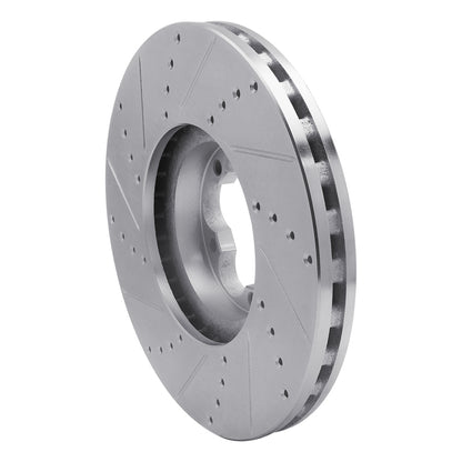 R1 Concepts R1 15-25 Ford Transit-350 HD/DRW Front Right Drilled & Slotted Silver Brake Rotor