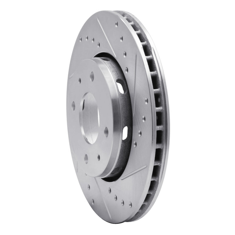 R1 Concepts R1 00-04 Volvo V40 Front Right Drilled & Slotted Silver Brake Rotor
