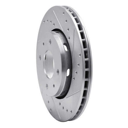 R1 Concepts R1 00-04 Volvo V40 Front Right Drilled & Slotted Silver Brake Rotor
