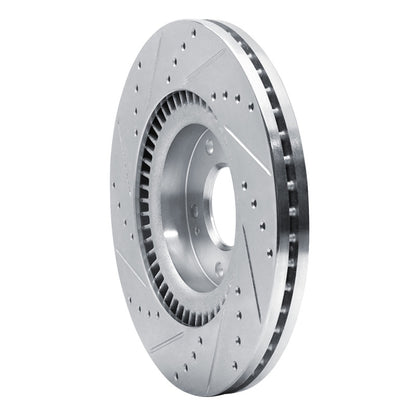 R1 Concepts R1 17-20 Kia Cadenza Front Right Drilled & Slotted Silver Brake Rotor