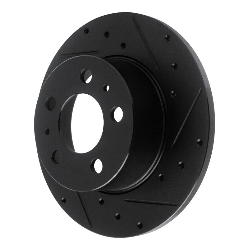 R1 Concepts R1 67-72 Volvo 164 Front Right Drilled & Slotted Black Brake Rotor