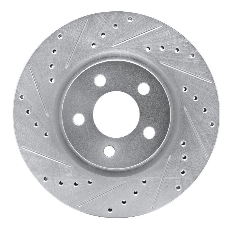R1 Concepts R1 03-09 Chrysler PT Cruiser Front Left Drilled & Slotted Silver Brake Rotor