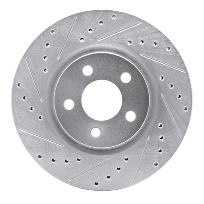 R1 Concepts R1 03-09 Chrysler PT Cruiser Front Left Drilled & Slotted Silver Brake Rotor