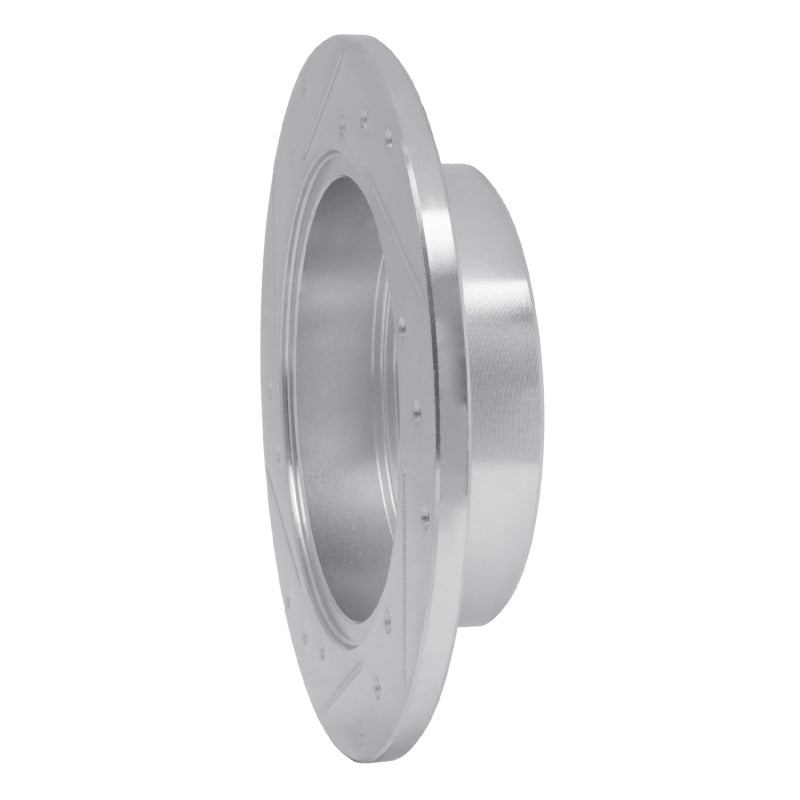 R1 Concepts R1 06-18 Lexus HS250H Rear Right Drilled & Slotted Silver Brake Rotor