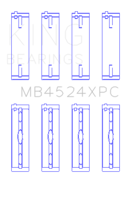 King Engine Bearings Nissan VR38DETT (Size 0.25) pMaxKote Performance Main Bearings - Set of 8