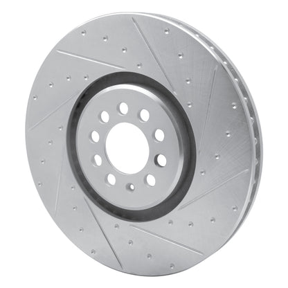 R1 Concepts R1 04-06 Audi TT Quattro Right Front Drilled & Slotted Silver Brake Rotor
