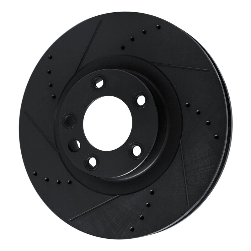 R1 Concepts R1 11-18 Porsche Cayenne Right Front Drilled & Slotted Black Brake Rotor