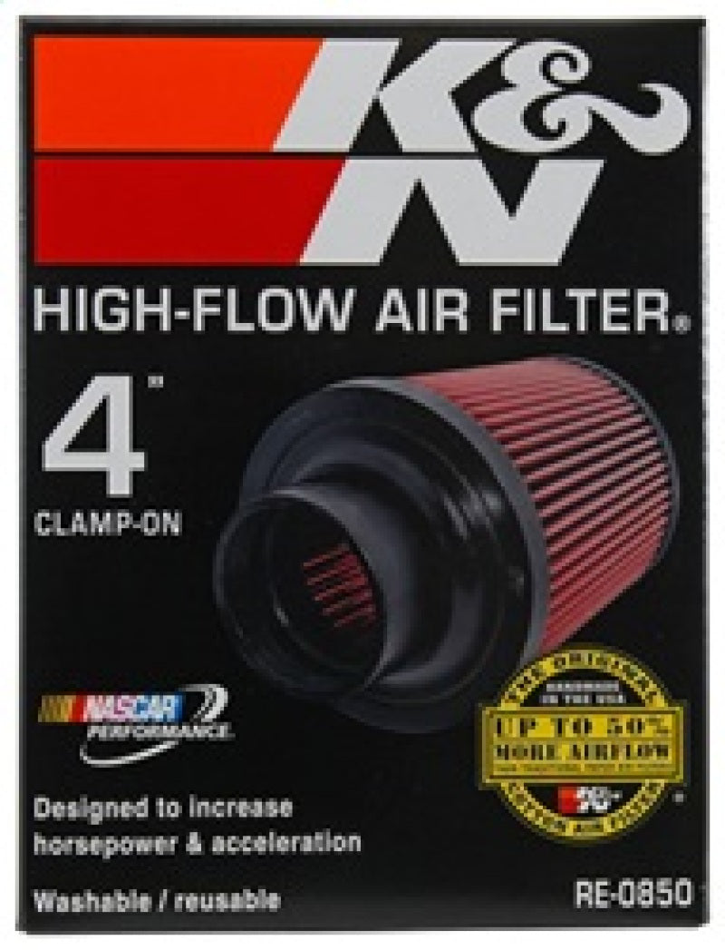 K&N Engineering K&N Universal Air Filter (4in. Flange / 6in. Base OD / 4-5/8in. Top OD / 6in. Height)