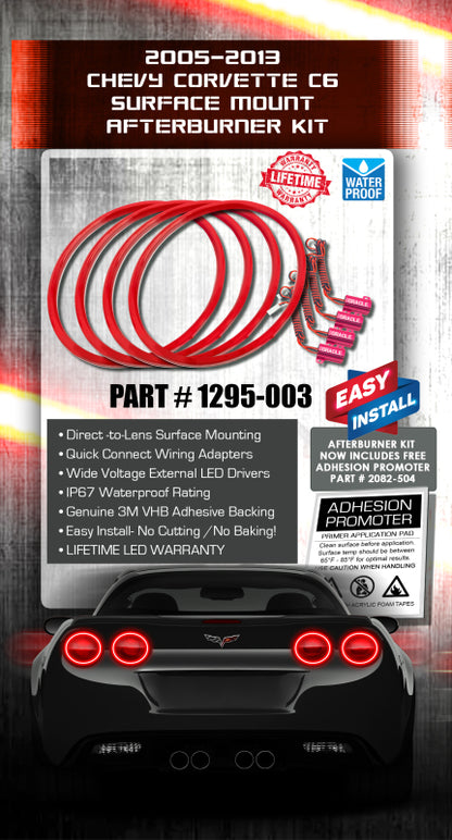 ORACLE Lighting Oracle Chevy Corvette C6 05-13 LED Waterproof Afterburner Kit - Red