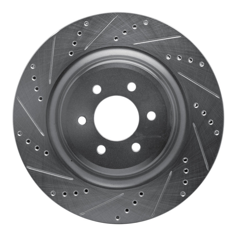 R1 Concepts R1 03-17 Dodge Viper Rear Left Drilled & Slotted Silver Brake Rotor