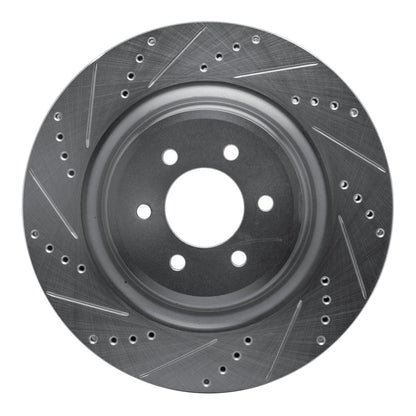 R1 Concepts R1 03-17 Dodge Viper Rear Left Drilled & Slotted Silver Brake Rotor