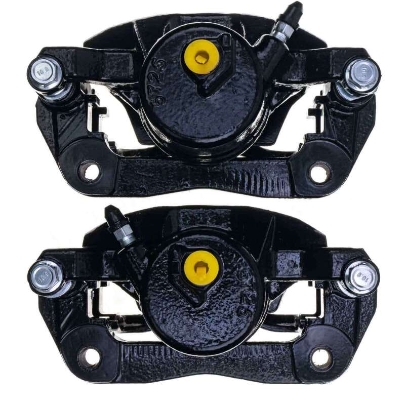 PowerStop Power Stop 02-04 Honda CR-V Front Black Caliper - Pair w/Bracket