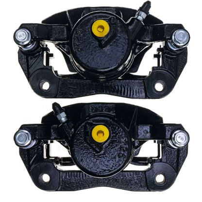 PowerStop Power Stop 02-04 Honda CR-V Front Black Caliper - Pair w/Bracket