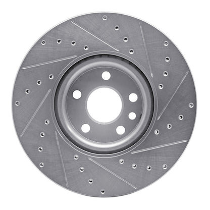 R1 Concepts R1 16-17 Volvo XC60 Front Left Drilled & Slotted Silver Brake Rotor