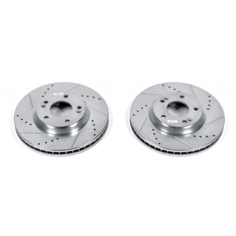 PowerStop Power Stop 07-09 Hyundai Santa Fe Front Evolution Drilled & Slotted Rotors - Pair