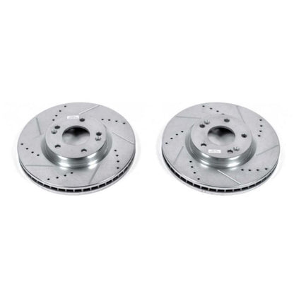 PowerStop Power Stop 07-09 Hyundai Santa Fe Front Evolution Drilled & Slotted Rotors - Pair