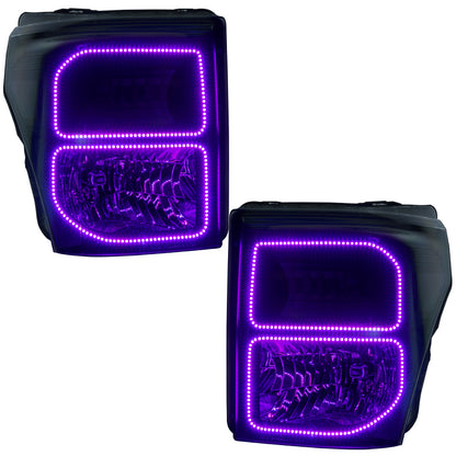 ORACLE Lighting Oracle Ford F250/350 11-16 Halo Kit (Square Ring Design) - w/ Simple Controller