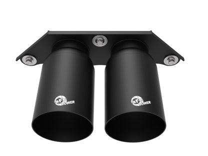 aFe Power Mach Force Xp 4in 304 SS Bolt-On Exhaust Tips Satin Black 14-19 Porsche 911 GT3 3.8L/4.0L