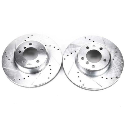 PowerStop Power Stop 04-06 BMW 525i Front Evolution Drilled & Slotted Rotors - Pair