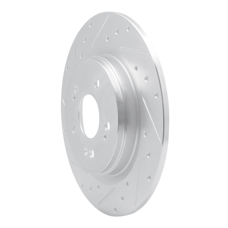 R1 Concepts R1 18-25 Honda Odyssey Rear Left Drilled & Slotted Silver Brake Rotor
