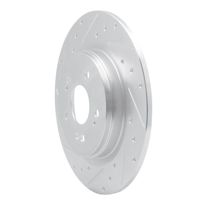 R1 Concepts R1 18-25 Honda Odyssey Rear Left Drilled & Slotted Silver Brake Rotor