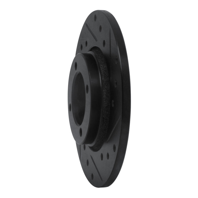 R1 Concepts R1 75-79 Toyota Corolla (US/Canada) Front Right Drilled & Slotted Black Brake Rotor