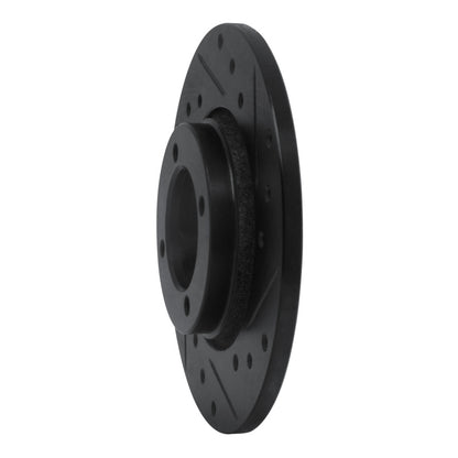 R1 Concepts R1 75-79 Toyota Corolla (US/Canada) Front Right Drilled & Slotted Black Brake Rotor