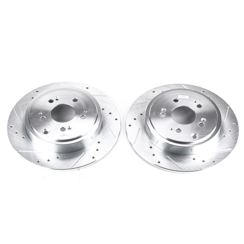 PowerStop Power Stop 06-14 Honda Ridgeline Rear Evolution Drilled & Slotted Rotors - Pair