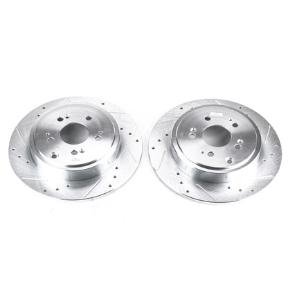 PowerStop Power Stop 06-14 Honda Ridgeline Rear Evolution Drilled & Slotted Rotors - Pair