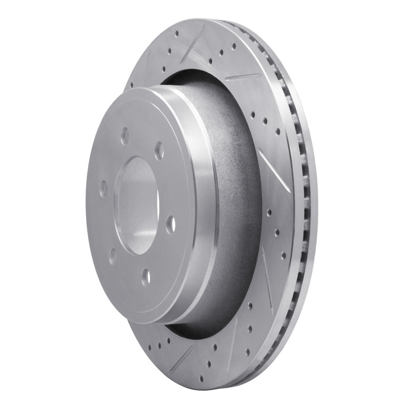 R1 Concepts R1 12-20 Ford F-150 4WD Rear Left Drilled & Slotted Silver Brake Rotor
