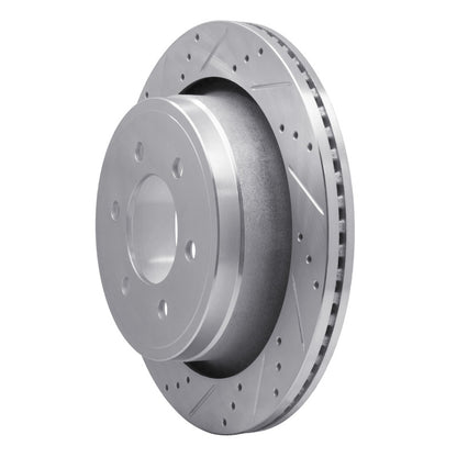 R1 Concepts R1 12-20 Ford F-150 4WD Rear Left Drilled & Slotted Silver Brake Rotor